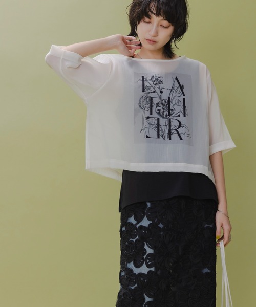 「Eimee Law」 半袖Tシャツ 38 ブラック レディース Eimee Law 「Eimee Law」 半袖Tシャツ 38 ブラック レディース