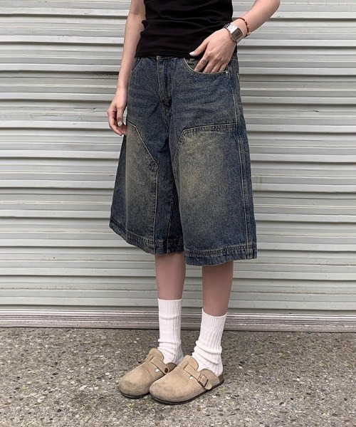 B'day ハーフパンツ ジーンズ デニム デニムパンツ 「 B'day