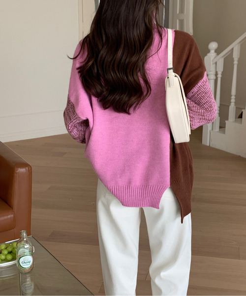 「emi+」 タートルネックニット FREE ネイビー レディース_画像8