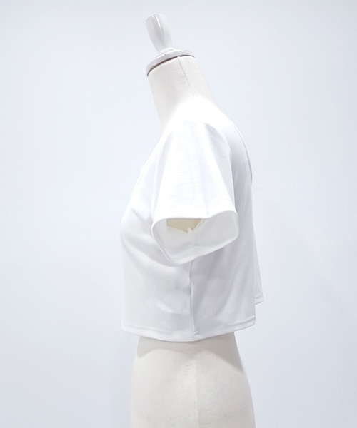Diable baiser（ディアブルベーゼ） tシャツ リボン付ビジュージップ 