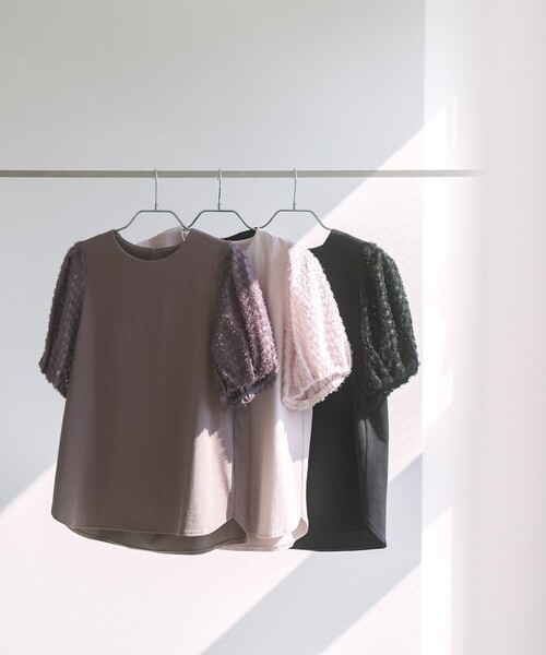 組曲 tシャツ プライスコンビネーションスリーブ華感カットソー