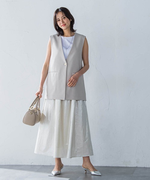 ロートレアモン（LAUTREAMONT）/フォイルギャザースカート≪手洗い可能≫ LAUTREAMONT（ロートレアモン） スカート フォイルギャザースカート