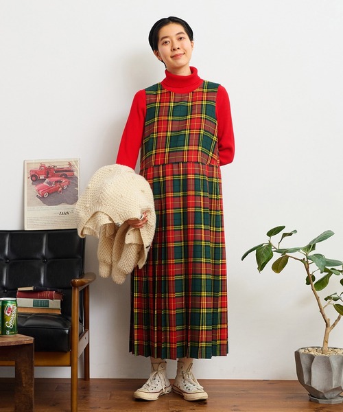 ワンピース 2/48タータンチェックワンピースの画像