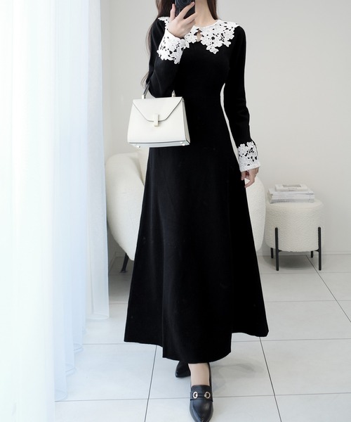 mily bilet ワンピース 「mily bilet」華やかさと上品さを纏う。パール