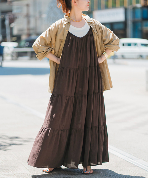 Spick＆Span ワンピース HYU 楊柳ティアードワンピース
