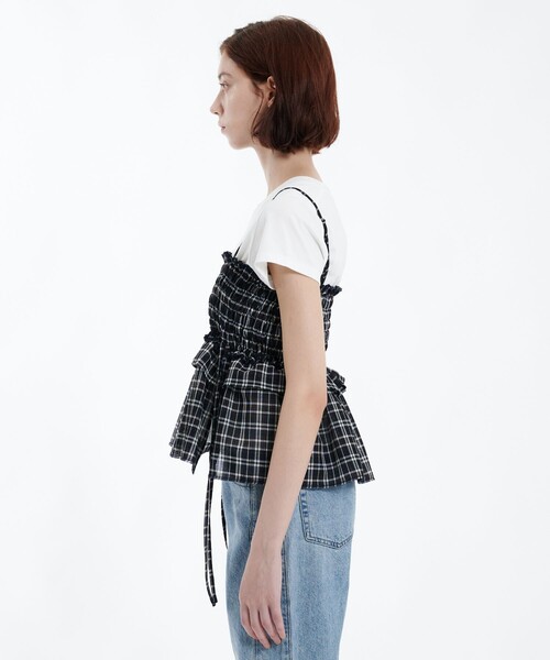 PUBLIC TOKYO シャーリングチェックトップス PUBLIC TOKYO（パブリックトウキョウ） シャーリングチェックトップス