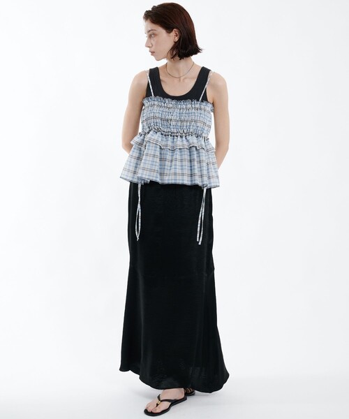 PUBLIC TOKYO シャーリングチェックトップス PUBLIC TOKYO（パブリックトウキョウ） シャーリングチェックトップス