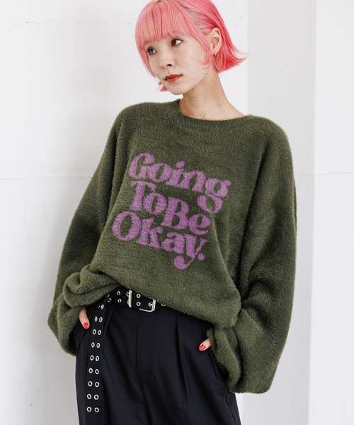 「PBLIM」 長袖ニット FREE ネイビー レディース_画像4