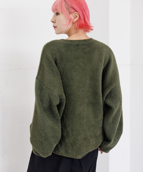 「PBLIM」 長袖ニット FREE ネイビー レディース_画像7