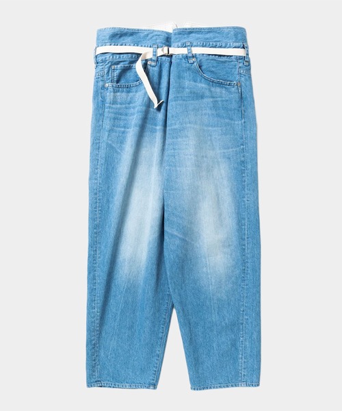 meanswhile（ミーンズワイル） ジーンズ Fade Denim Wrap PT メンズ
