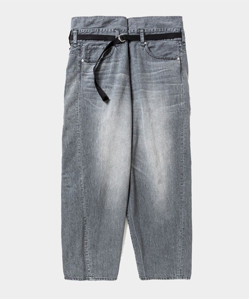 meanswhile（ミーンズワイル） ジーンズ Fade Denim Wrap PT メンズ