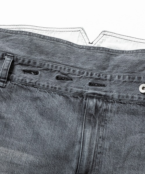 meanswhile（ミーンズワイル） ジーンズ Fade Denim Wrap PT メンズ