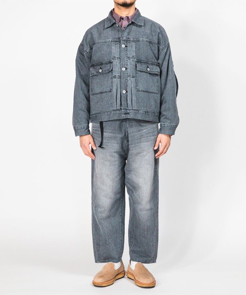 meanswhile（ミーンズワイル） ジーンズ Fade Denim Wrap PT メンズ