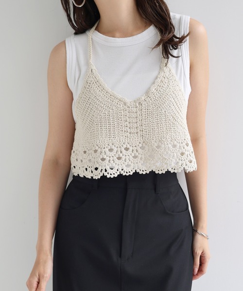 GANNI クロシェトップス キャミソール ビスチェ 楽天市場】GANNI ガニー ビスチェ Drapey Melange Sleeveless