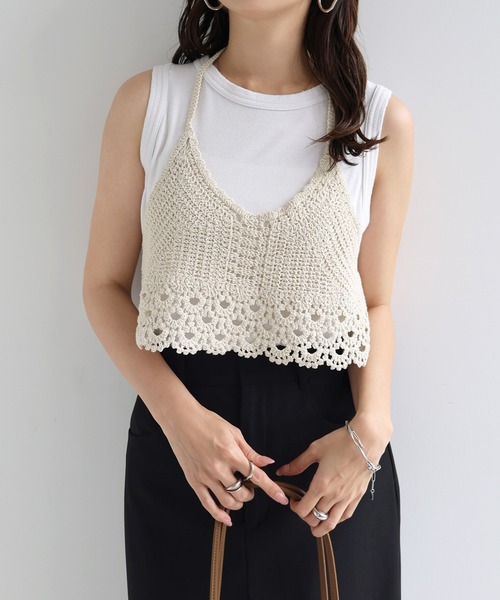 GANNI クロシェトップス キャミソール ビスチェ 楽天市場】GANNI ガニー ビスチェ Drapey Melange Sleeveless