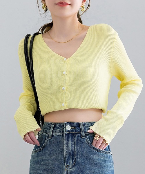 DAY CLOSET カーディガン 「クロップド丈」程よい透け感が今っぽい