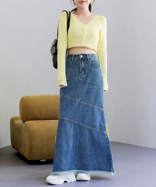 DAY CLOSET カーディガン 「クロップド丈」程よい透け感が今っぽい
