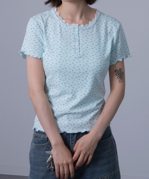 20%OFF！綿100％！小花柄インナーTシャツ 綿100％小花柄タンクトップ: 下着・インナー | チュチュアンナ