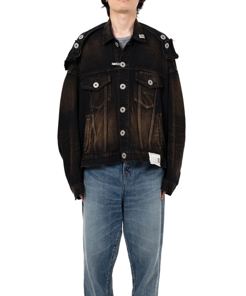 ブルゾン アウター Reverse-Back Denim Jacket メンズの画像
