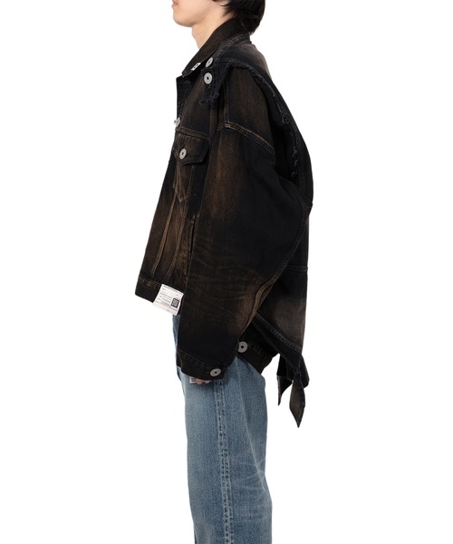 ブルゾン アウター Reverse-Back Denim Jacket メンズの画像
