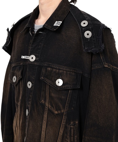 ブルゾン アウター Reverse-Back Denim Jacket メンズの画像