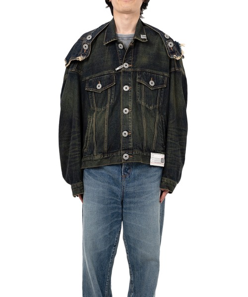 ブルゾン アウター Reverse-Back Denim Jacket メンズの画像