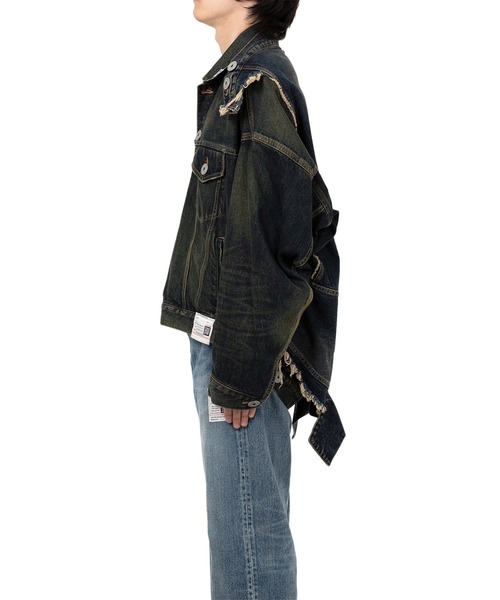 ブルゾン アウター Reverse-Back Denim Jacket メンズの画像