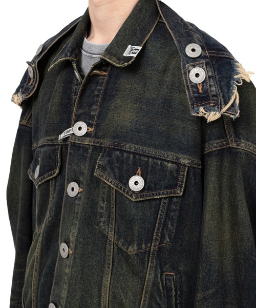 ブルゾン アウター Reverse-Back Denim Jacket メンズの画像