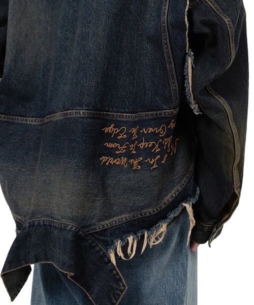 ブルゾン アウター Reverse-Back Denim Jacket メンズの画像