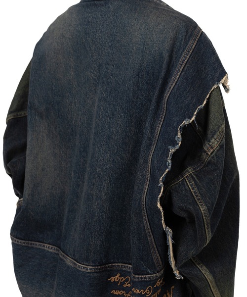 ブルゾン アウター Reverse-Back Denim Jacket メンズの画像