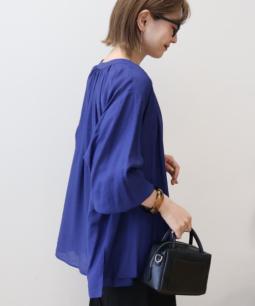 AMERICAN HOLIC ブラウス シャツ スキッパーギャザーブラウス