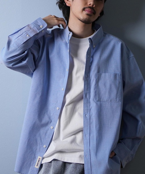 長袖シャツ M セール】無地 長袖 シャツ 胸ポケット（Tシャツ/カットソー