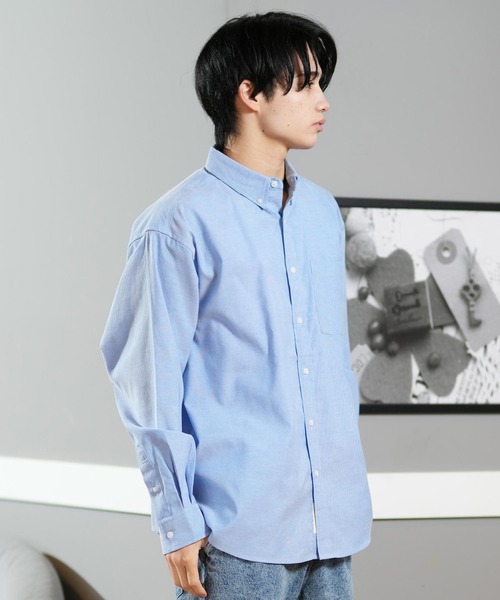 長袖シャツ M セール】無地 長袖 シャツ 胸ポケット（Tシャツ/カットソー