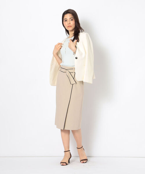 「NOLLEY'S Sophi」 半袖ニット 38 オフホワイト レディース_画像3