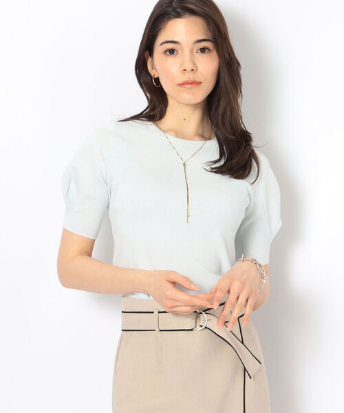 「NOLLEY'S Sophi」 半袖ニット 38 オフホワイト レディース_画像6