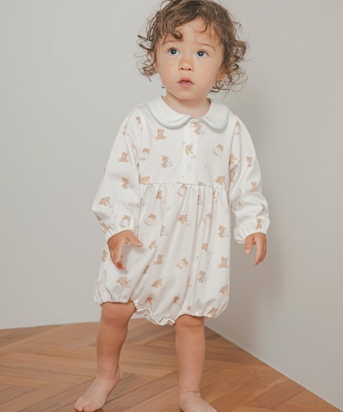 新品同様　ジェラートピケ　パジャマ　くま　ロンパース　ベビー　子供服 gelato pique（ジェラートピケ） ベビー服 ロンパース 「限定カラー