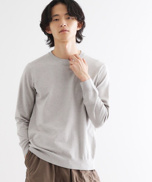 TAKEO KIKUCHI ニット 01/S グレー tk.TAKEO KIKUCHI セーター ニット ハイゲージコンパクトニット