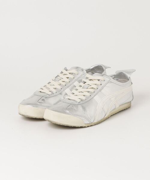 Onitsuka Tiger シルバー ローカットスニーカー Onitsuka Tiger 「Onitsuka Tiger」 ローカットスニーカー 25.5