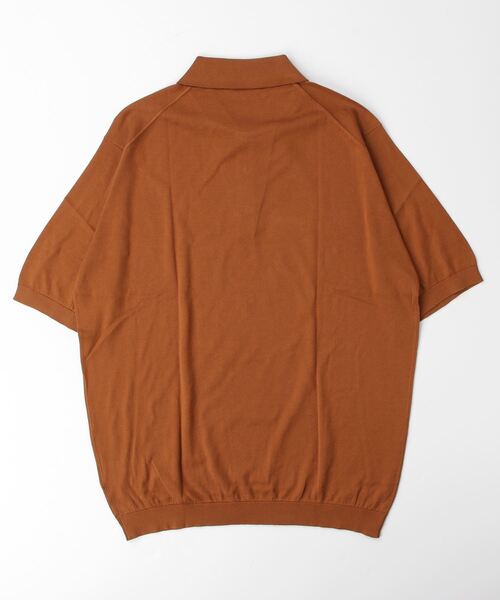 「JOHN SMEDLEY」 半袖ニット SMALL ネイビー メンズ
