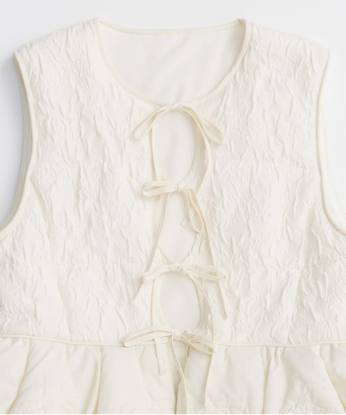 MAISON SPECIAL（メゾンスペシャル） ベスト ジレ Embroidery Peplum