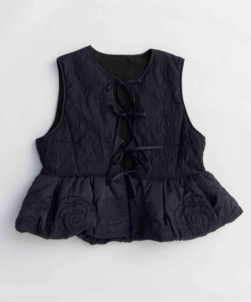 MAISON SPECIAL（メゾンスペシャル） ベスト ジレ Embroidery Peplum