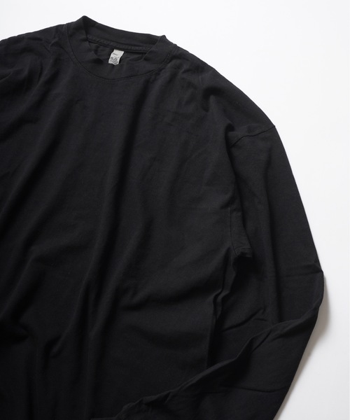 「LOS ANGELES APPAREL」 長(zhǎng)袖Tシャツ MEDIUM ライトグレー メンズ