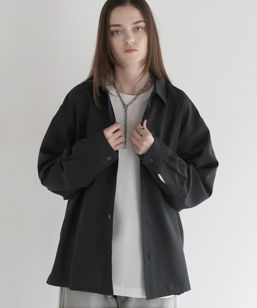 SOCCE シャツ 「防シワ」ボックスカットルーズレギュラーシャツ メンズ