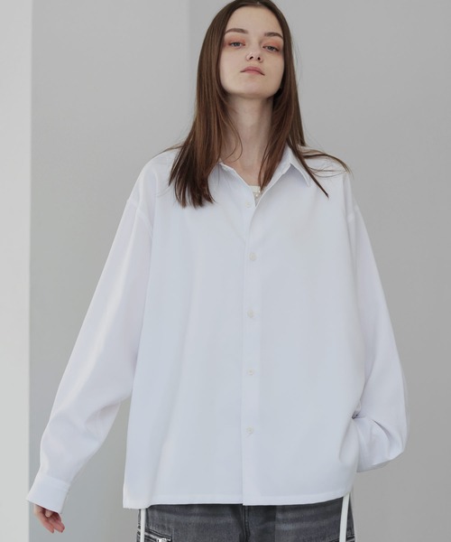 SOCCE シャツ 「防シワ」ボックスカットルーズレギュラーシャツ メンズ