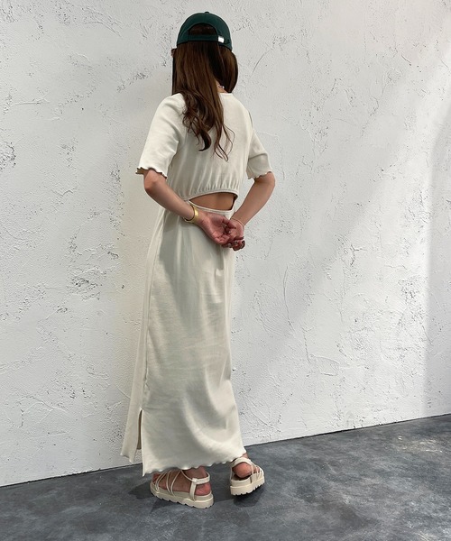 「apres jour mignon」 半袖ワンピース X-LARGE ブラック レディース_画像3