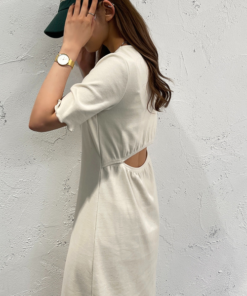 「apres jour mignon」 半袖ワンピース X-LARGE ブラック レディース_画像4