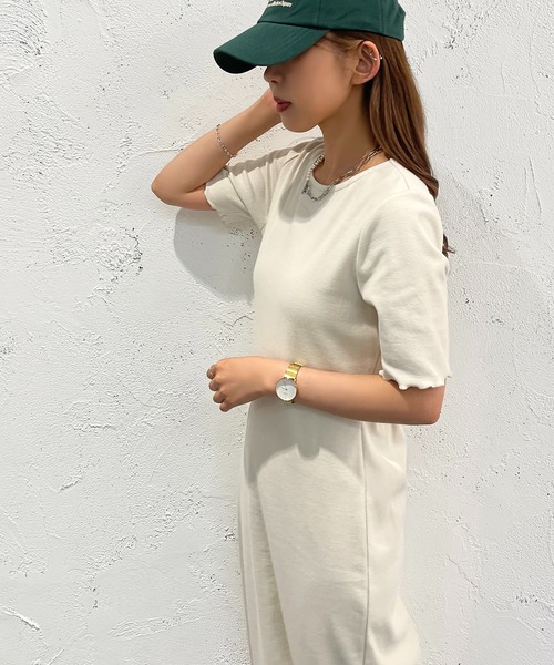 「apres jour mignon」 半袖ワンピース X-LARGE ブラック レディース_画像6