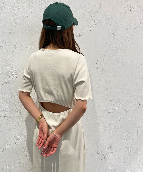 「apres jour mignon」 半袖ワンピース X-LARGE ブラック レディース_画像9