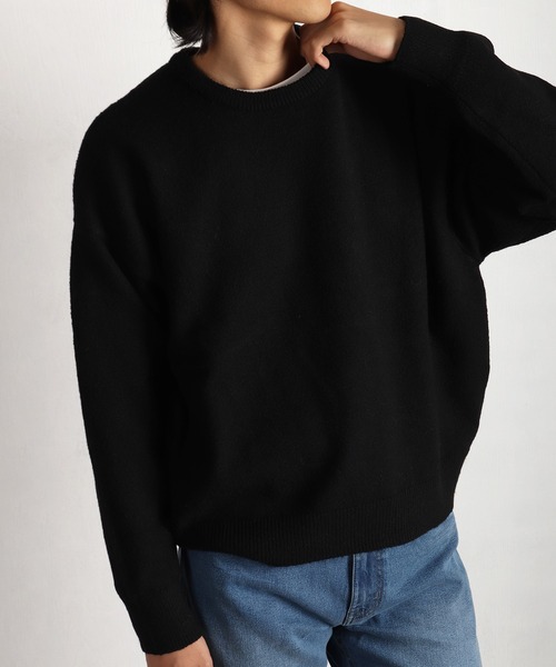 WESTSEA（ウエストシー） セーター ニット ウール混 天竺編み ショート
