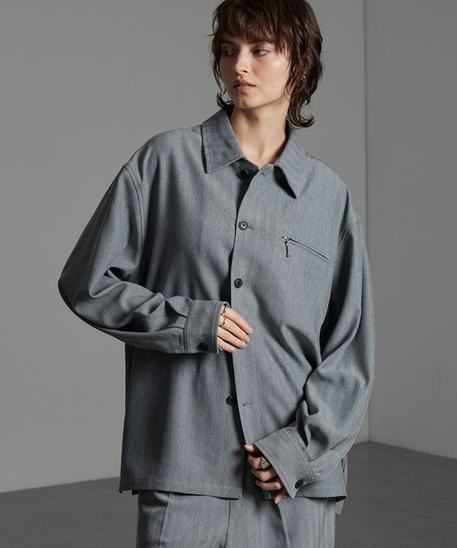 CIYOT シャツ 「CIYOT-シヨウト-」ウールライクファブリックルーズ